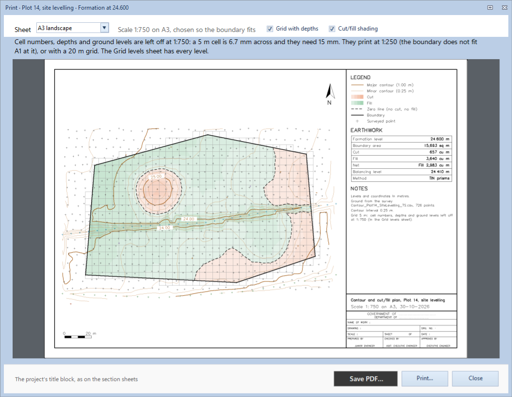 Print / PDF with the Formation at 24.600 result