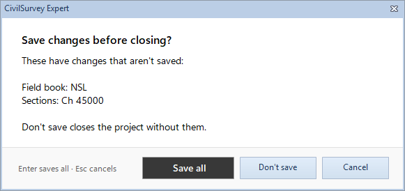 Save changes before closing?