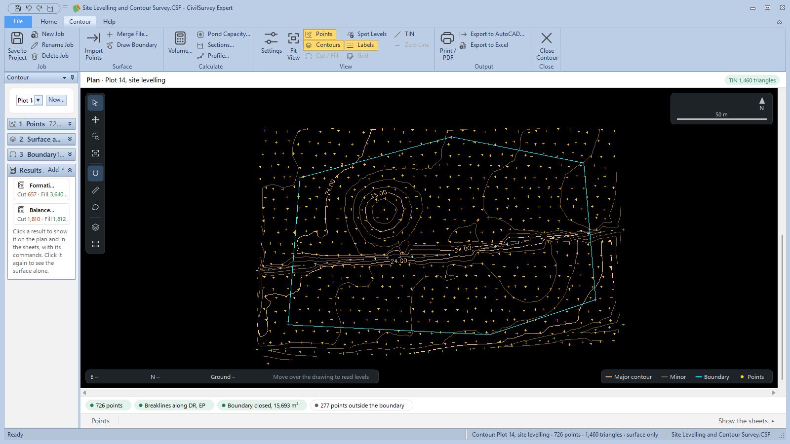 The Contour screen