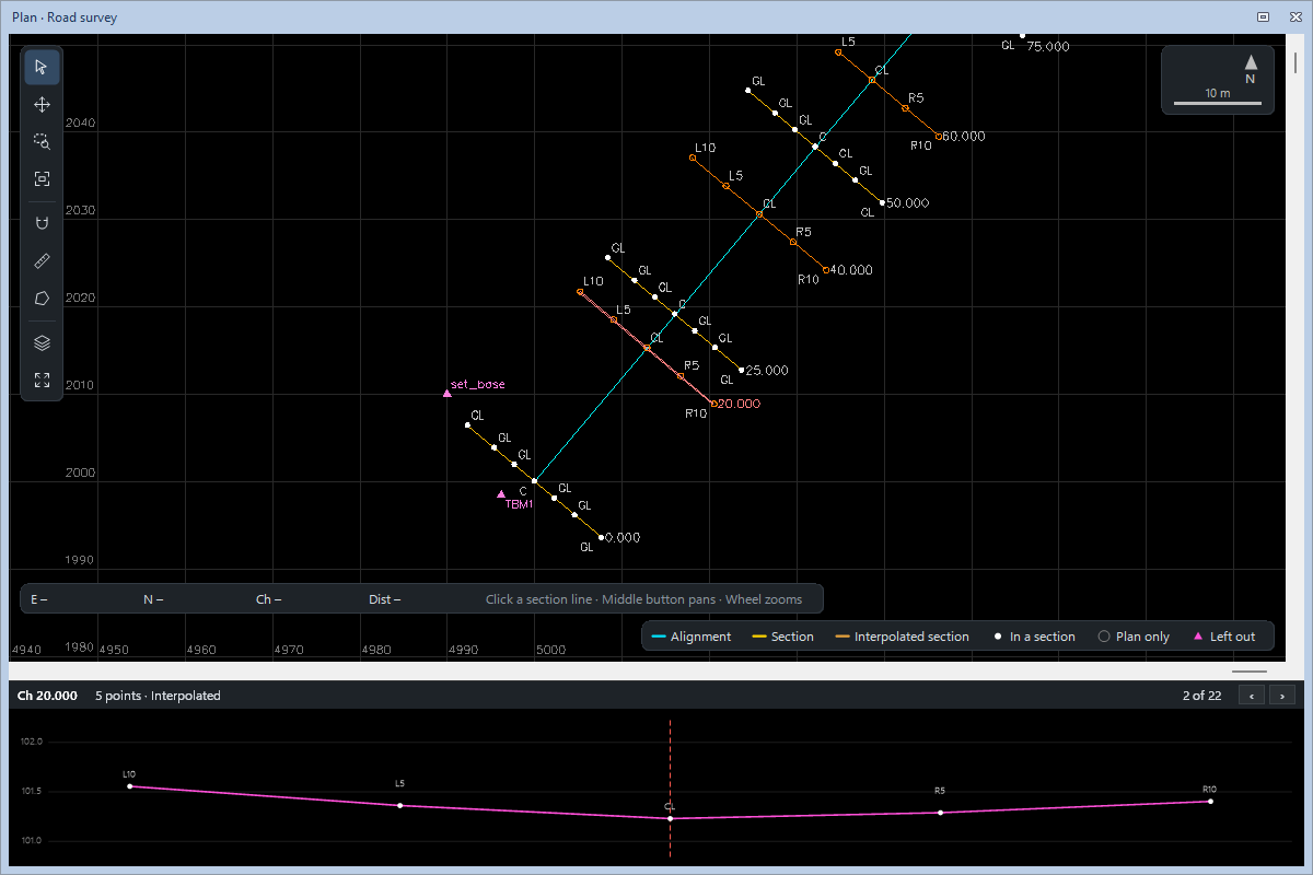 An interval section on the Plan